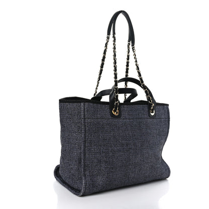 Chanel Lurex Boucle Medium Deauville Tote Black 3 of 12