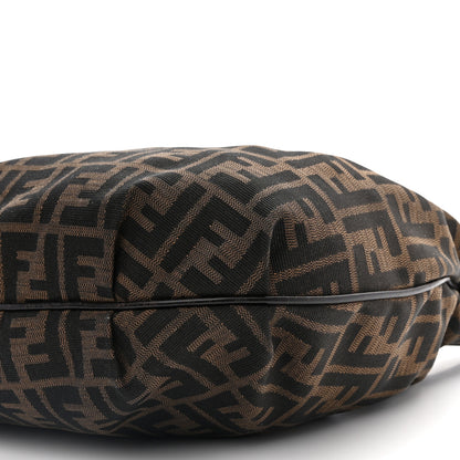 Fendi Zucca Laminated Vachetta Small Chef Hobo Tobacco 9 of 11