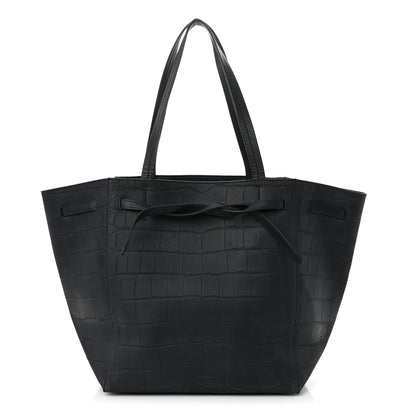 Celine Crocodile Embossed Calfskin Medium Belt Cabas Phantom Navy 1 of 11