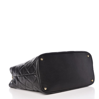Chanel Caviar Quilted CC Timeless Soft Tote Black 4 of 10