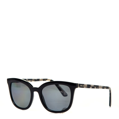 Prada Acetate Polarized Pillow Cat Eye Sunglasses SPR 03X Black Tortoise 1 of 7