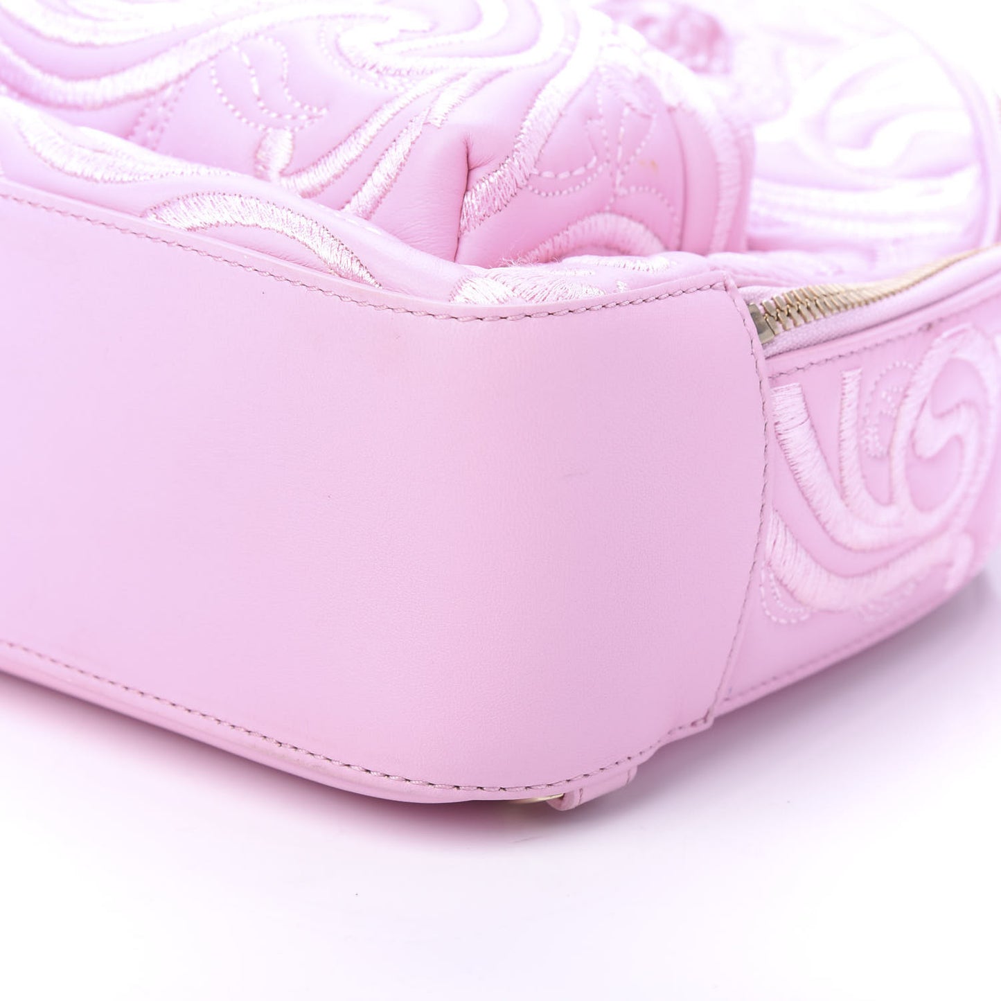 Calfskin Palazzo Embroidered Baroque Mini Backpack Pink