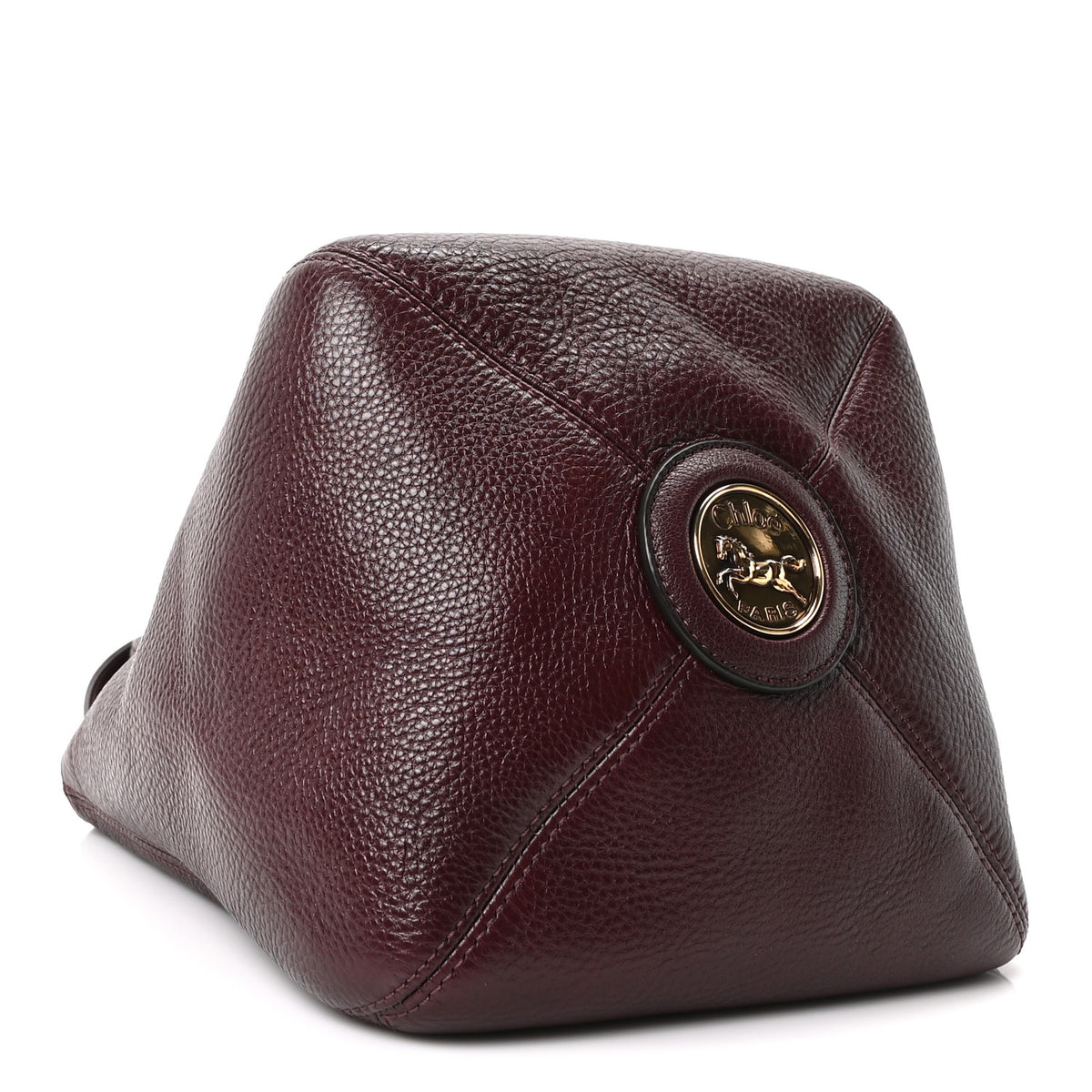 Chloe Grained Calfskin Small Balloon Bag Grenat 4 of 9