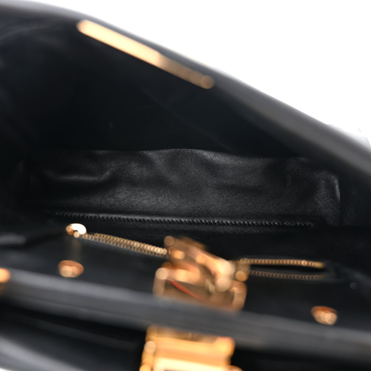 Fendi Nappa Mini Peekaboo Iconic Satchel Black 5 of 11