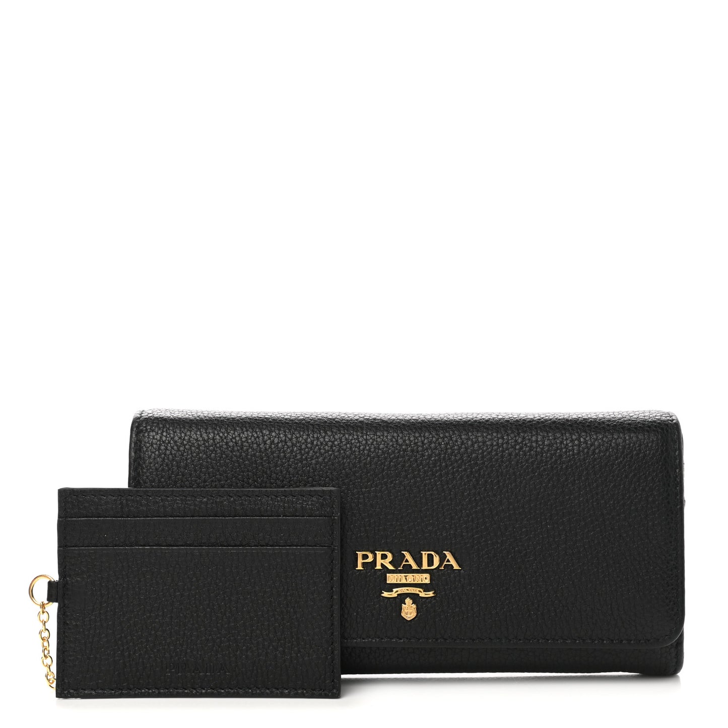 Vitello Grain Continental Flap Wallet Black
