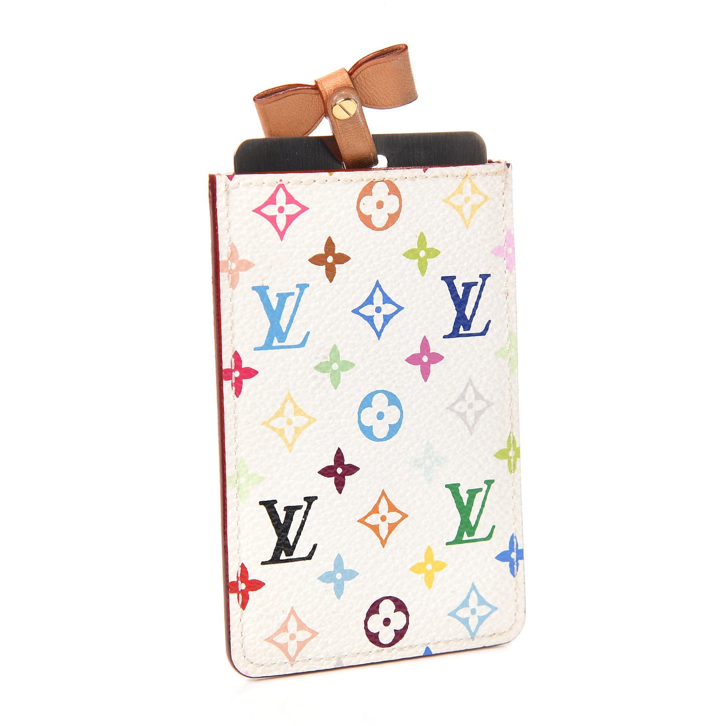 Monogram Multicolor Mirror and Case Pouch White
