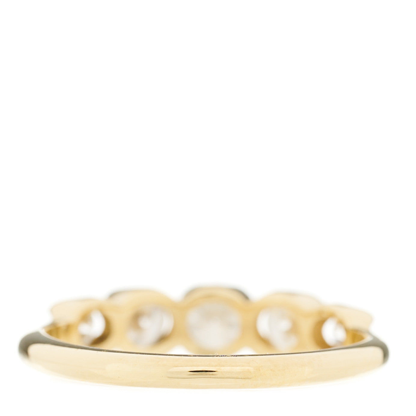 18K Yellow Gold Diamond Graduated Ring 53 6.5