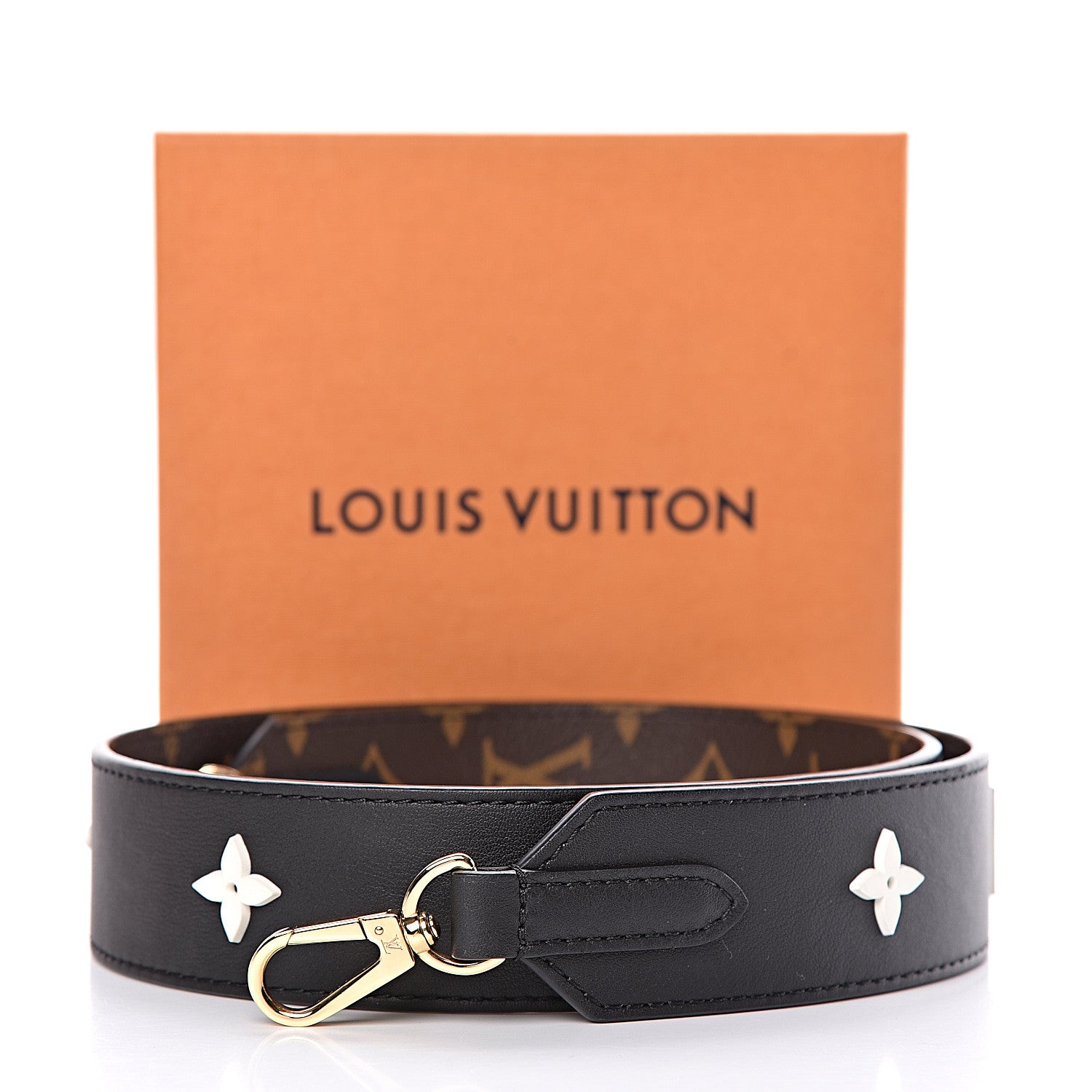 Louis Vuitton Monogram Letter Bandouliere Shoulder Strap Black 6 of 6