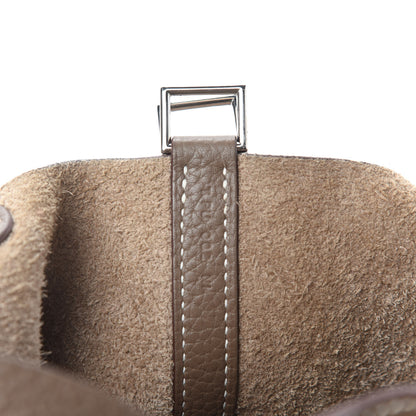 Hermes Taurillon Clemence Picotin Lock 18 PM Etoupe 10 of 11
