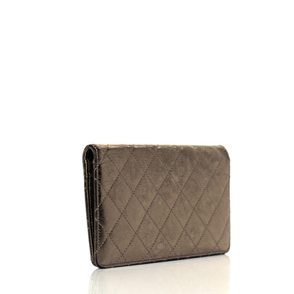 Chanel Metallic Aged Calfskin Quilted Reissue Yen Wallet Bronze 3 of 14