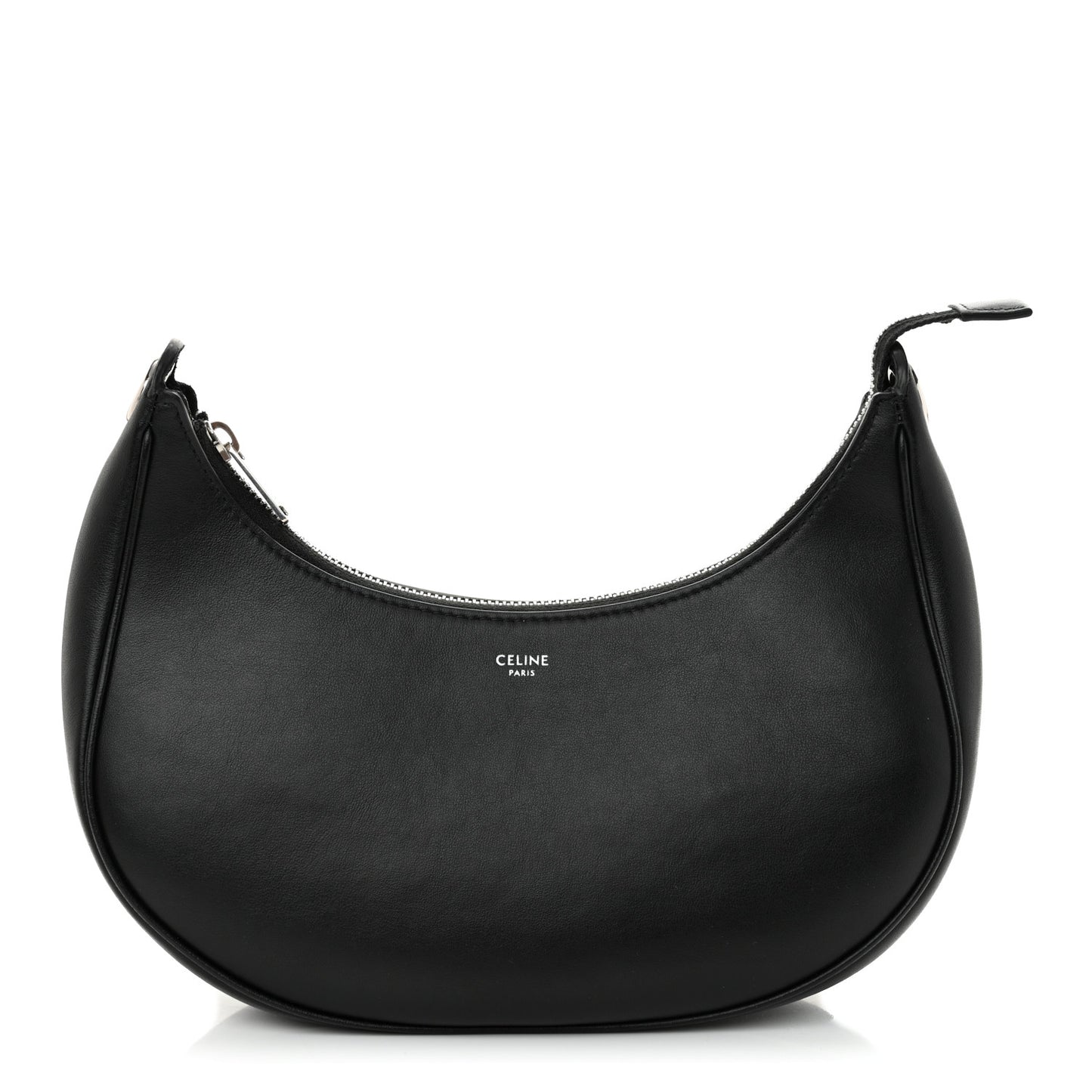 Smooth Calfskin Chain Strap Ava Shoulder Bag Black