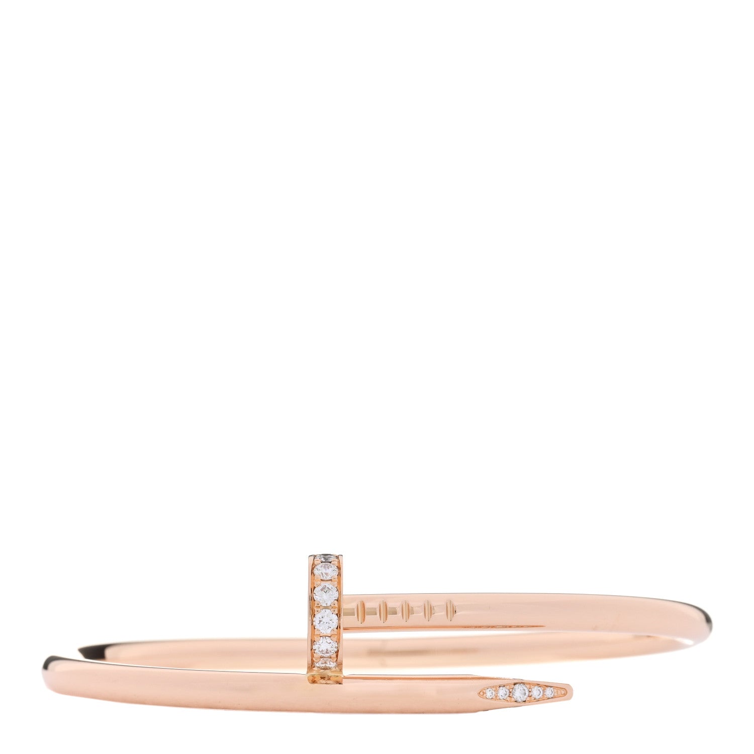 Cartier 18K Pink Gold Diamond Juste Un Clou Bracelet 16 1 of 4