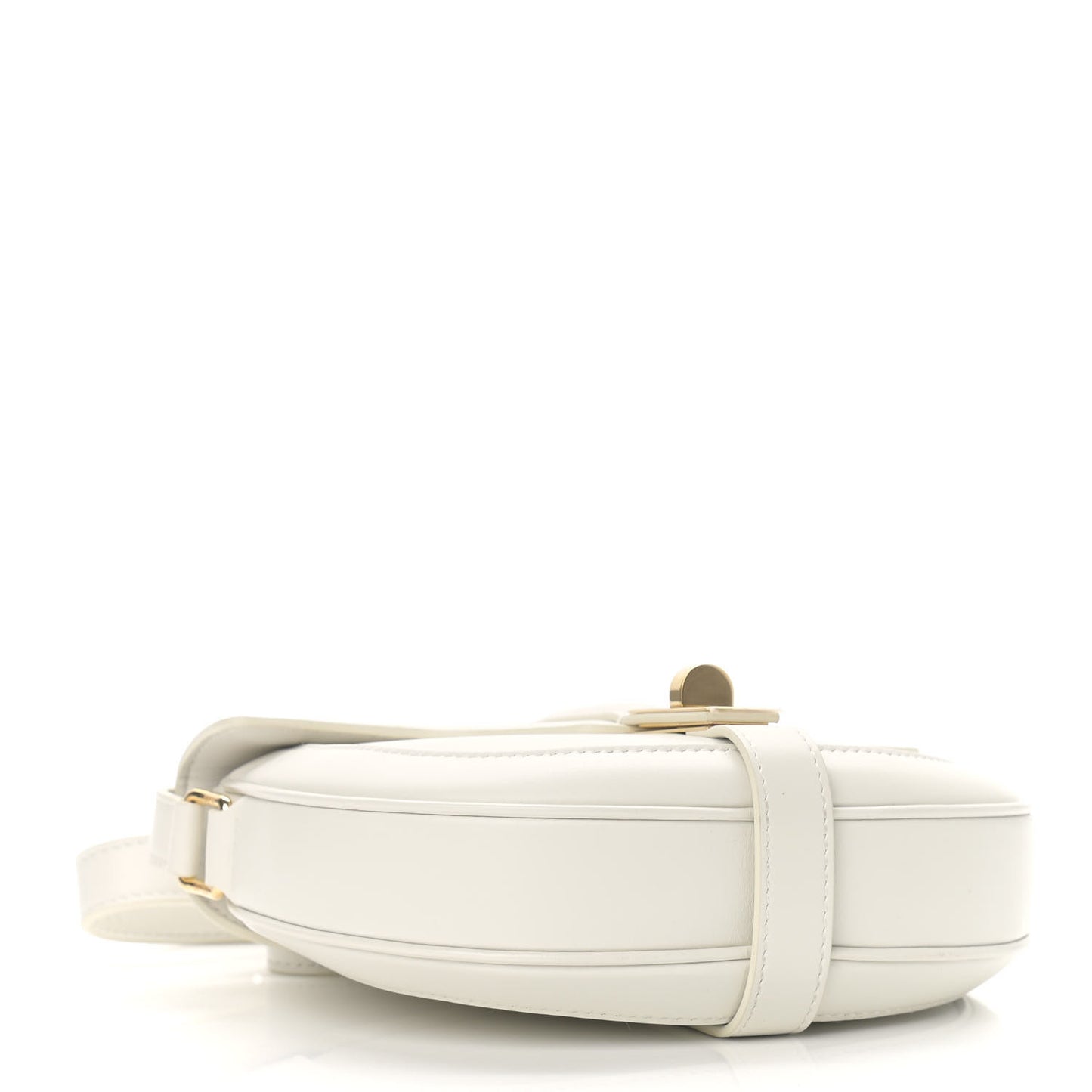 Satinated Calfskin Besace Small 16 White
