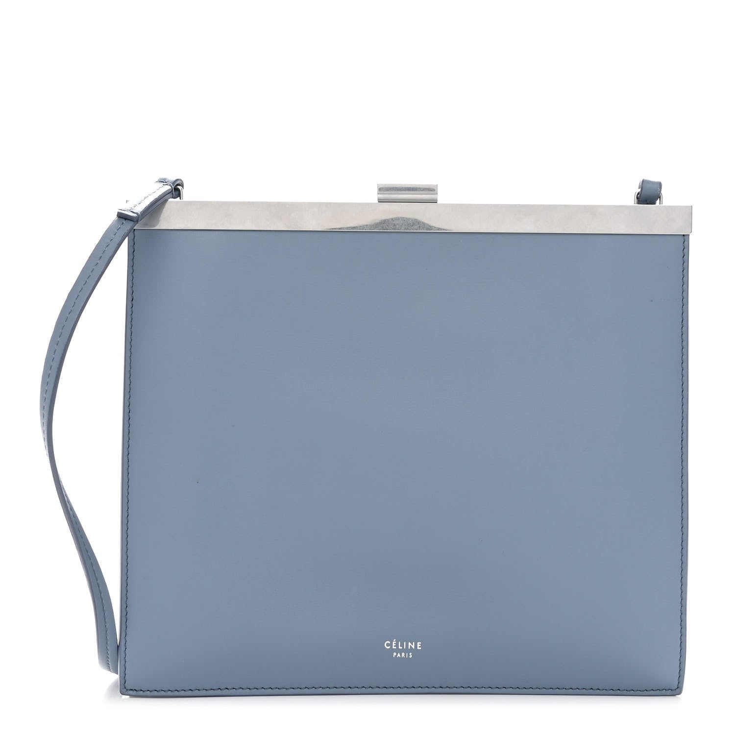 Celine Smooth Calfskin Mini Clasp Bag Medium Blue 1 of 10