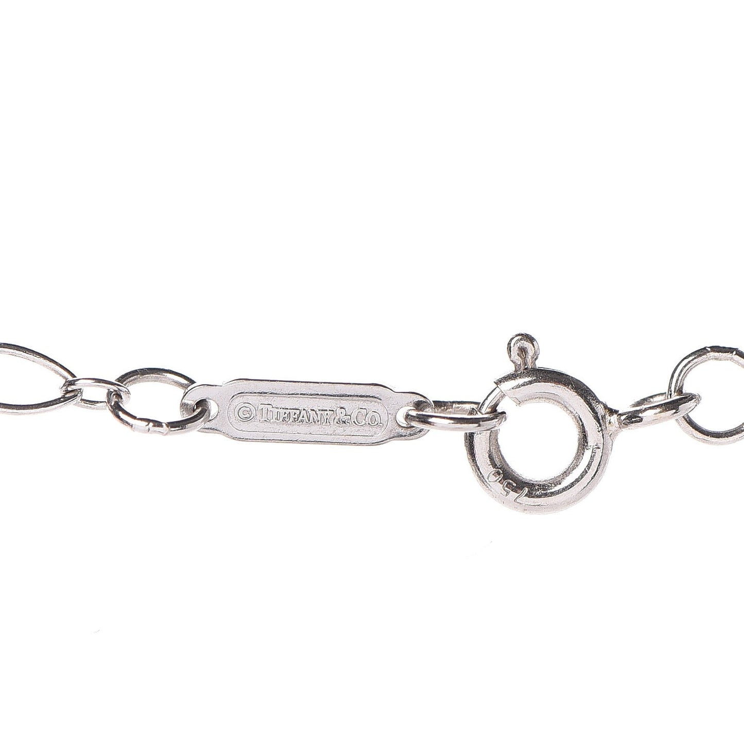 18K White Gold Oval Link Chain Necklace 30