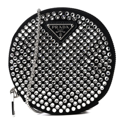 Prada Satin Crystal Round Shoulder Bag Cristal 1 of 4