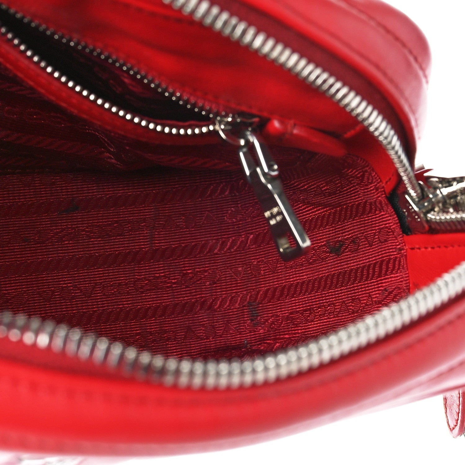 Prada Soft Calfskin Diagramme Camera Bag Rosso 12 of 12