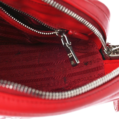 Prada Soft Calfskin Diagramme Camera Bag Rosso 12 of 12