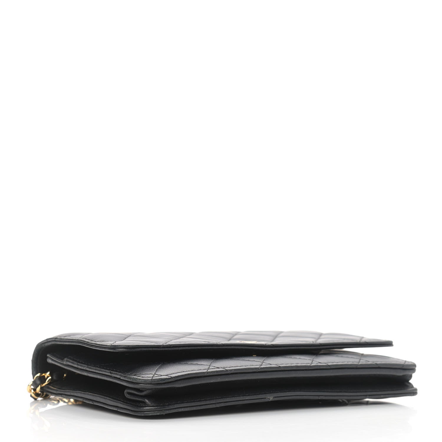 Chanel Lambskin Quilted Wallet On Chain WOC Black 4 of 12