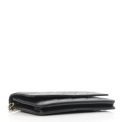 Chanel Lambskin Quilted Wallet On Chain WOC Black 4 of 12