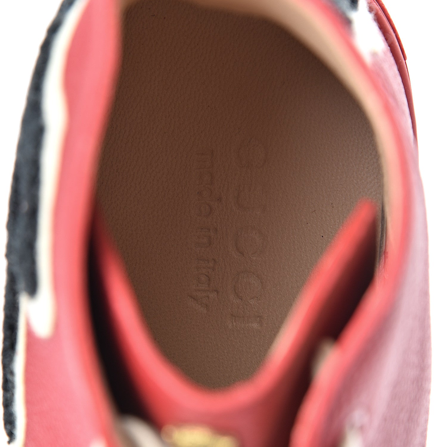 Gucci Calfskin Patch Mens Panther High Top Sneakers 10 Red 8 of 8