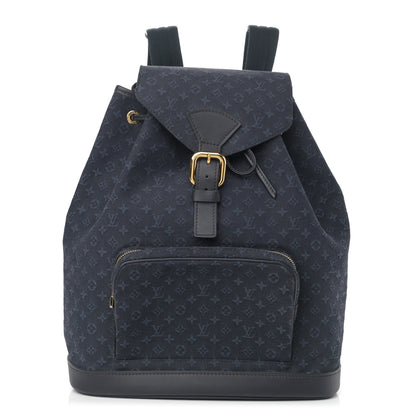 Louis Vuitton Mini Monogram Montsouris GM Backpack Blue 1 of 10