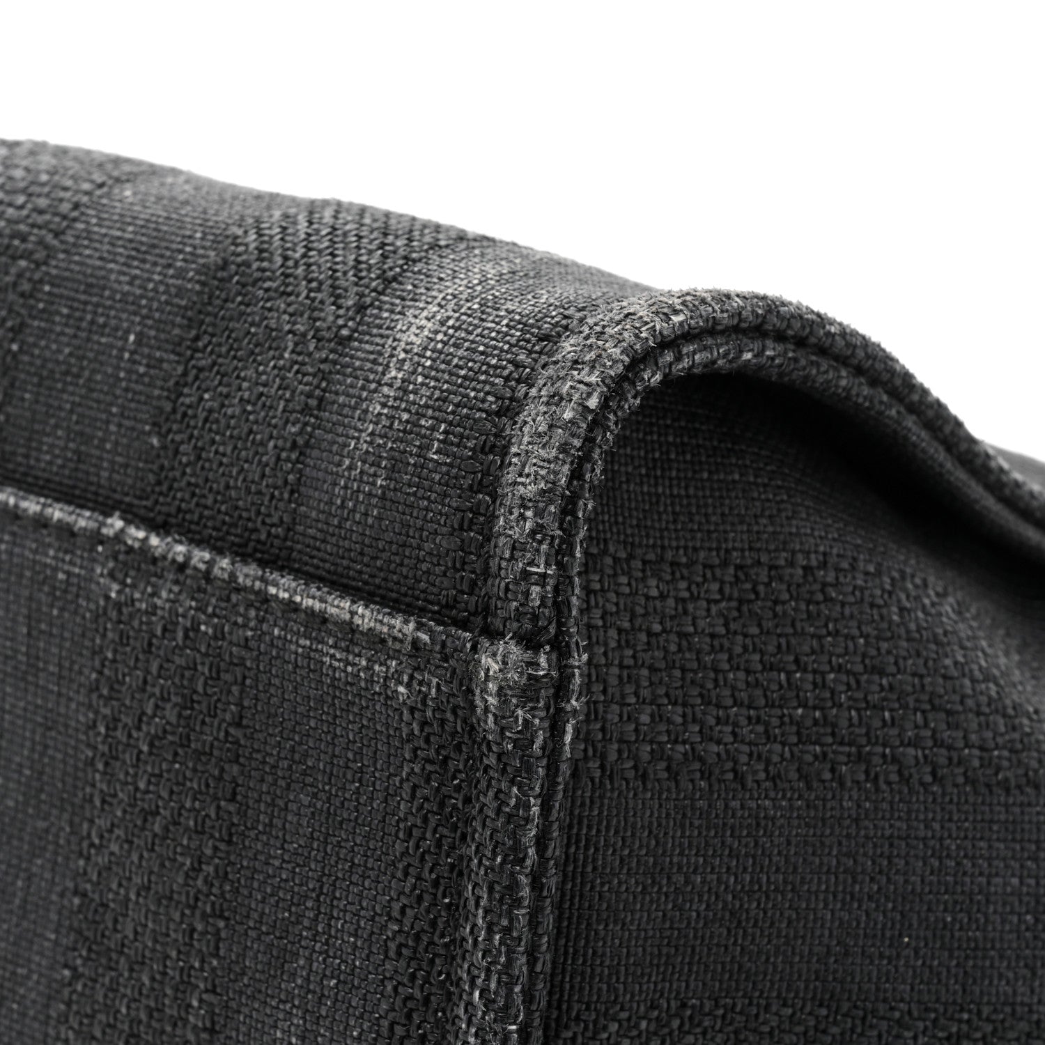 Chanel Mixed Fibers Calfskin Striped Medium Deauville Tote Black 17 of 17