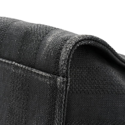 Chanel Mixed Fibers Calfskin Striped Medium Deauville Tote Black 17 of 17