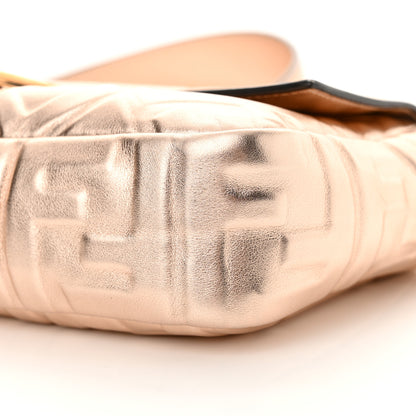Fendi Vitello Laminato FF 1974 Embossed Baguette Rame 9 of 9