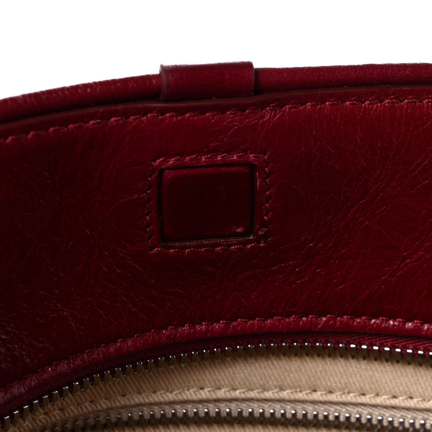 Jacquemus Shiny Vintage Calfskin Le Turismo Soft Bowling Bag Burgundy 11 of 15