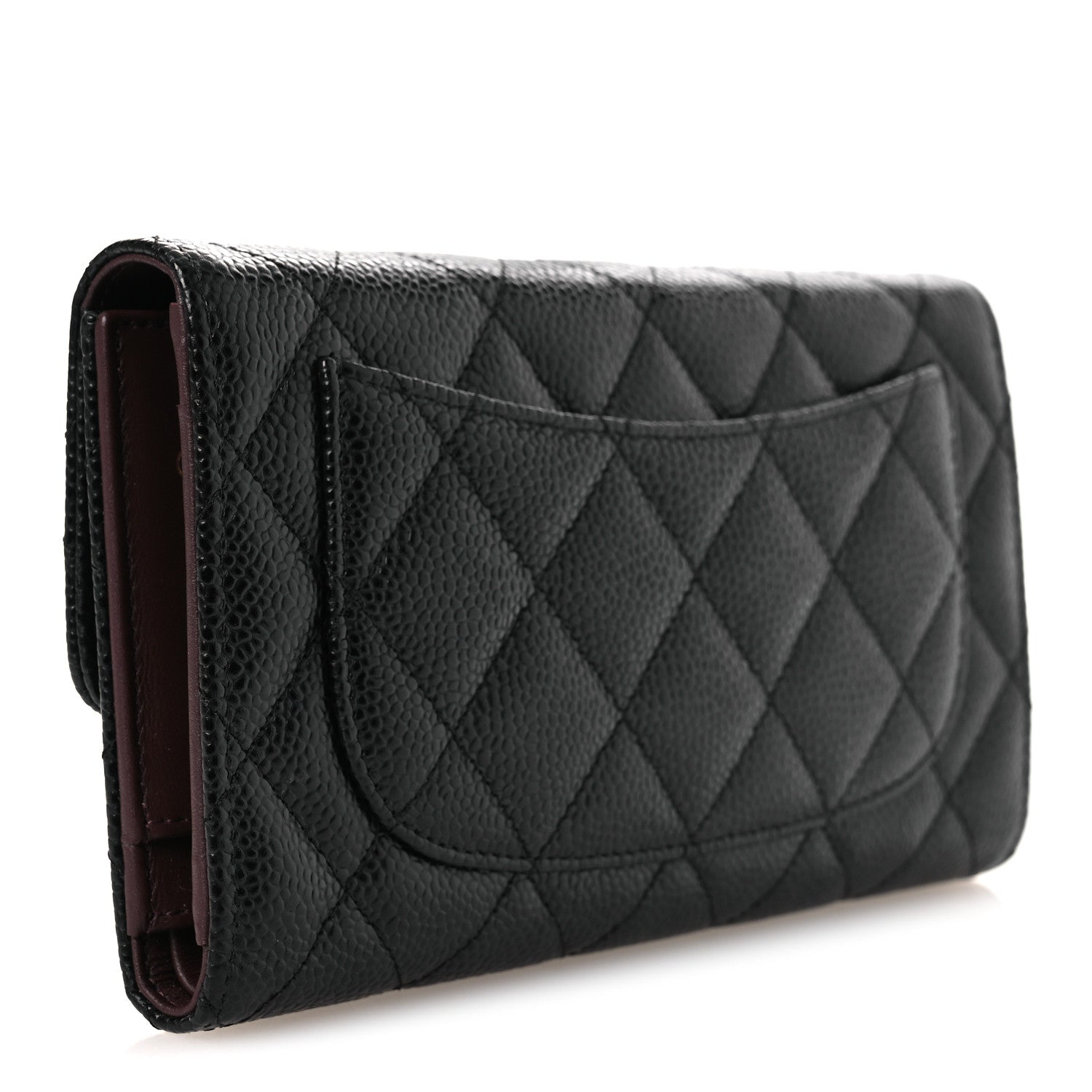 Chanel Caviar Quilted Large Flap Wallet Black 3 of 8