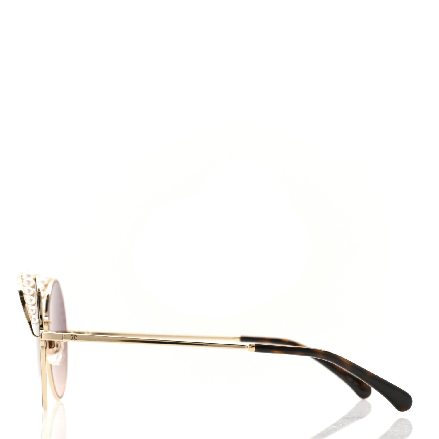 Chanel Pearl Round Sunglasses 4234-H Light Brown 3 of 8