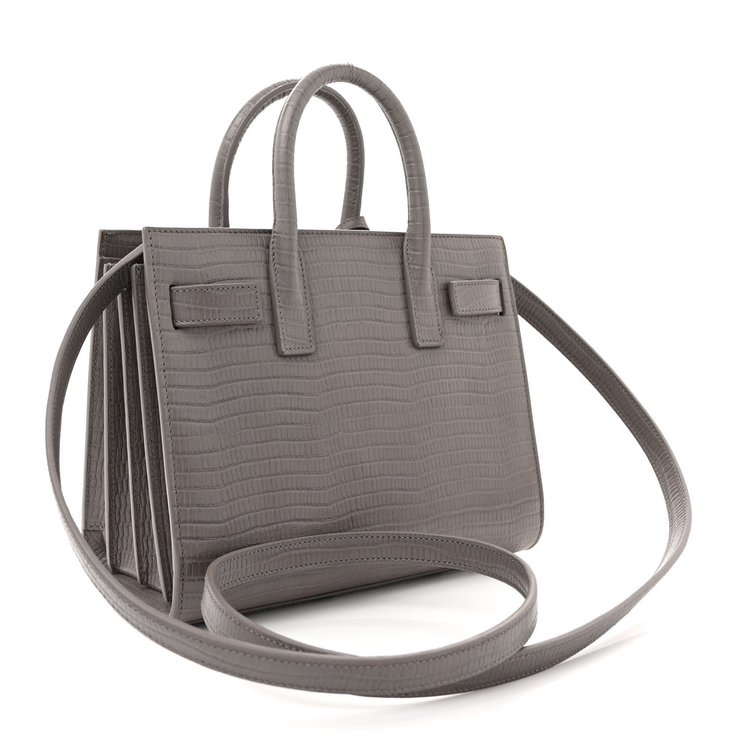 Saint Laurent Lizard Calfskin Embossed Baby Sac De Jour Fog 3 of 14