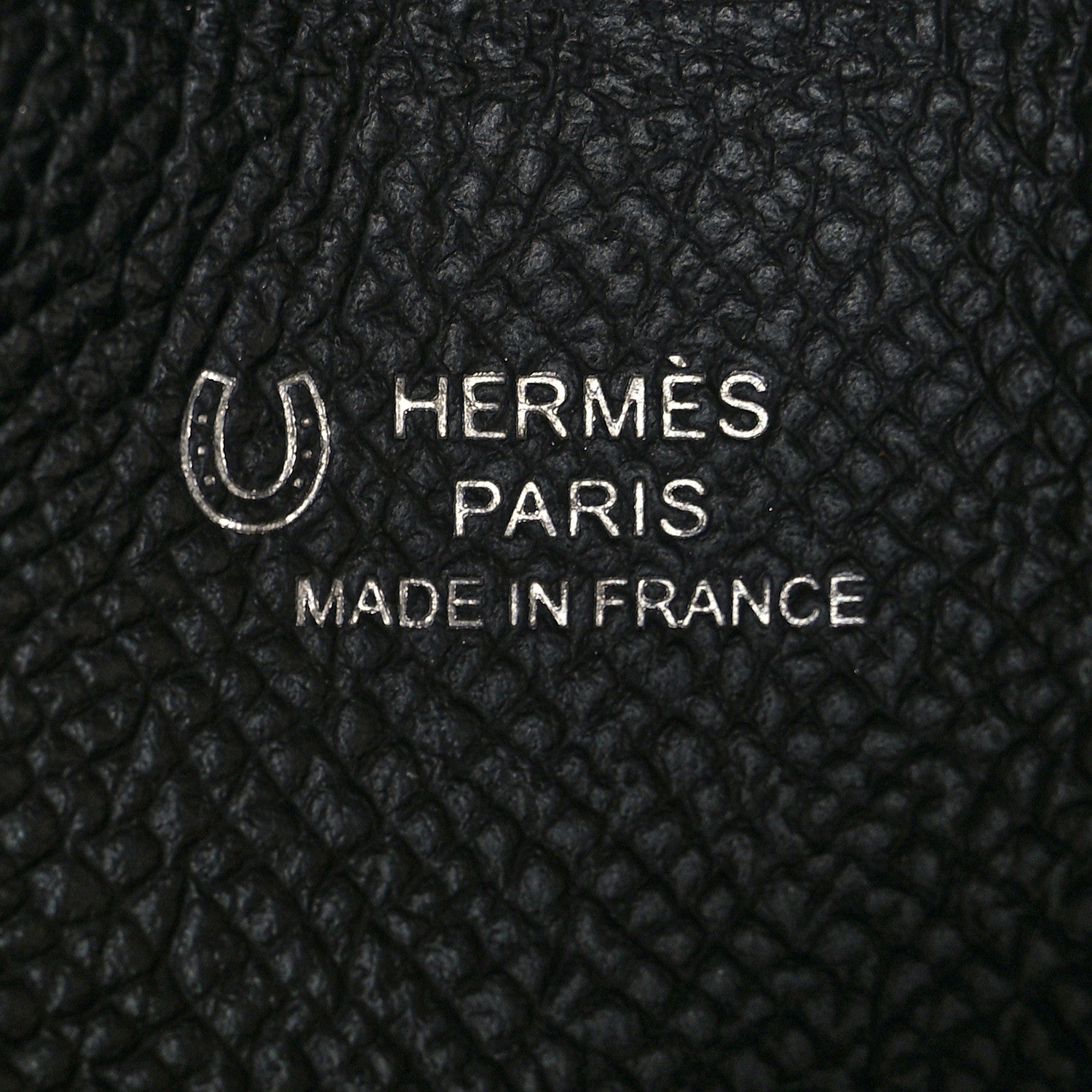 Hermes Epsom Horseshoe Calvi Card Case Craie Black 5 of 6