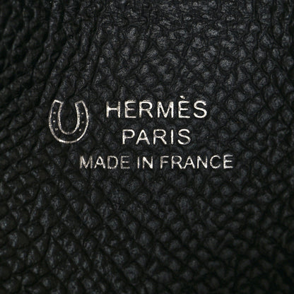 Hermes Epsom Horseshoe Calvi Card Case Craie Black 5 of 6