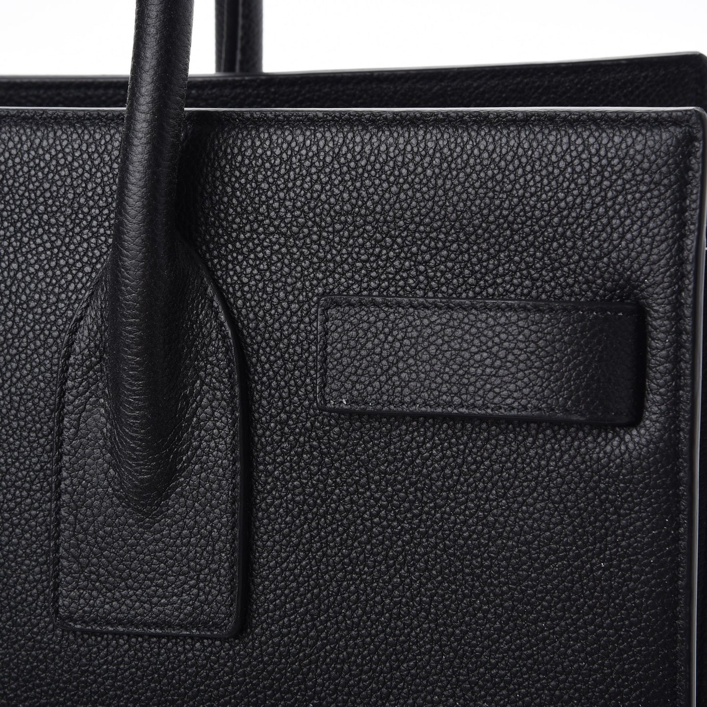 Grained Calfskin Small Sac De Jour Black