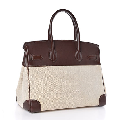 Hermes Toile Swift Birkin 30 Chocolate 3 of 31