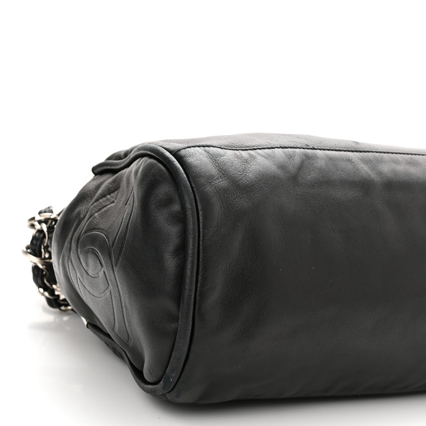 Lambskin Large Ultimate Soft Tote Black