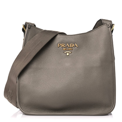 Prada Vitello Daino Messenger Hobo Argilla 1 of 10