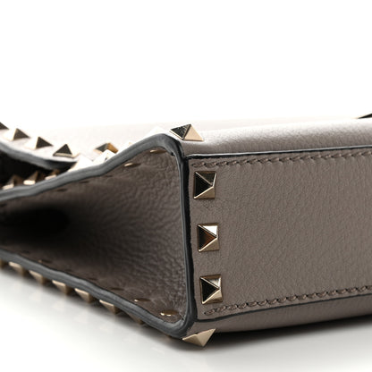 Valentino Garavani Pebbled Calfskin Medium Rockstud Flip Lock Crossbody Bag Poudre 8 of 10