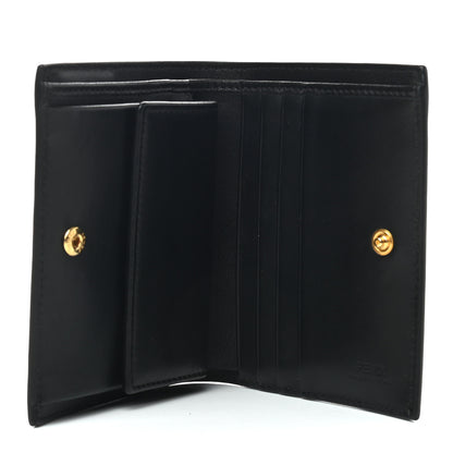 Fendi Vitello Liberty Lucido F is Fendi Compact Bi-Fold Wallet Black 5 of 6