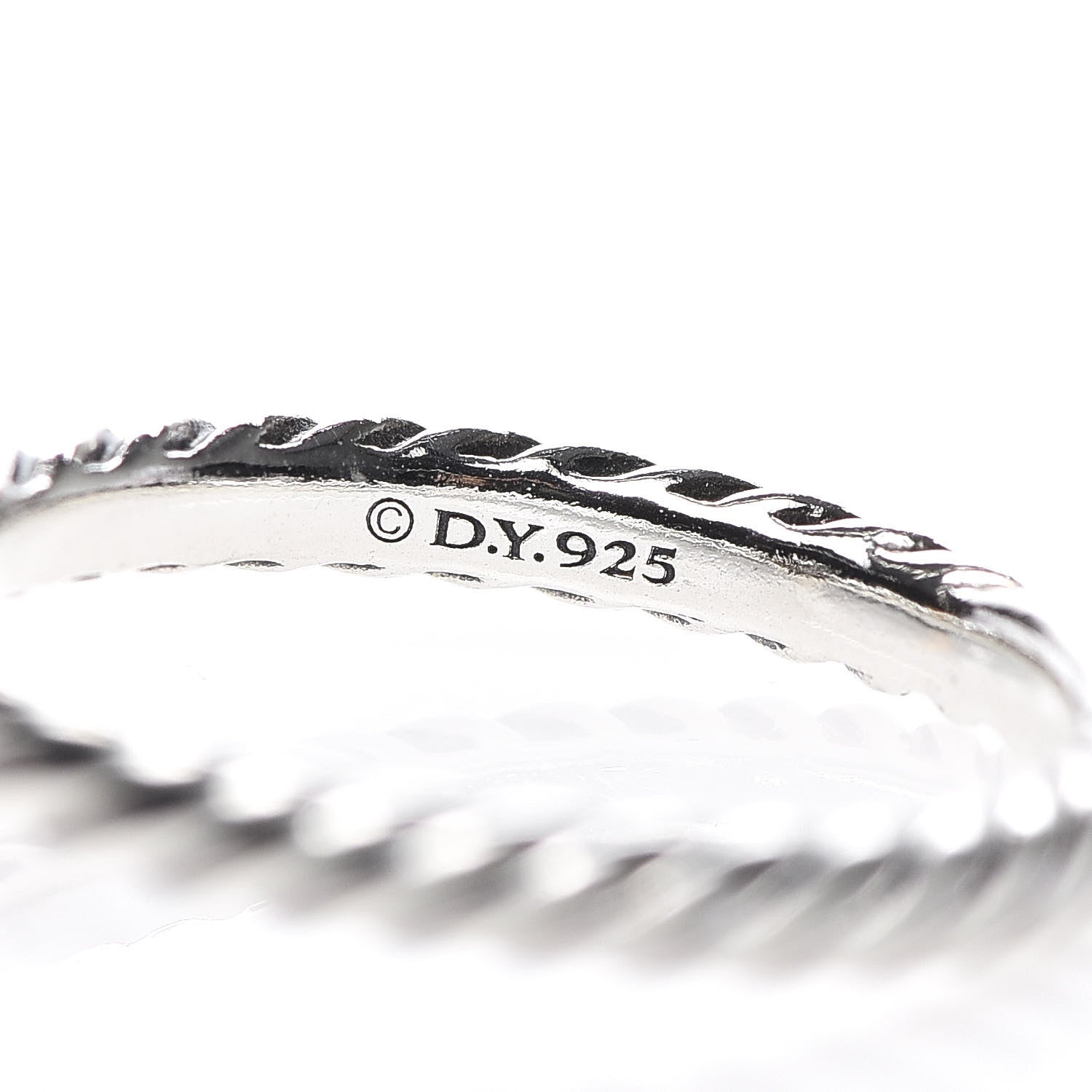 David Yurman Sterling Silver Diamond Quatrefoil Ring 49 5 4 of 5