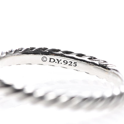 David Yurman Sterling Silver Diamond Quatrefoil Ring 49 5 4 of 5