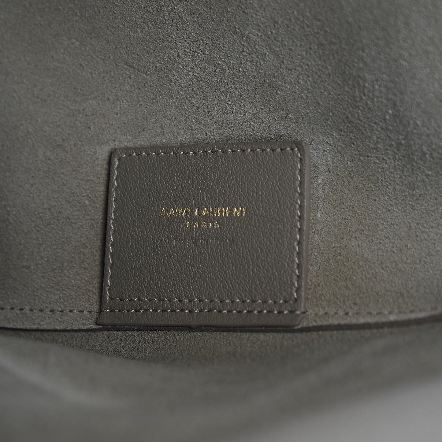 Calfskin Large Shopping Tote Kaki Militaire