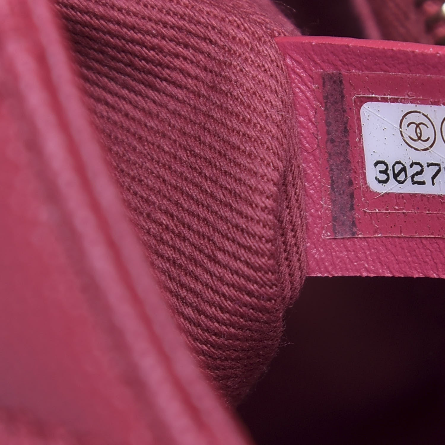 Chanel Caviar Quilted Small Coco Handle Flap Dark Pink 10 of 11