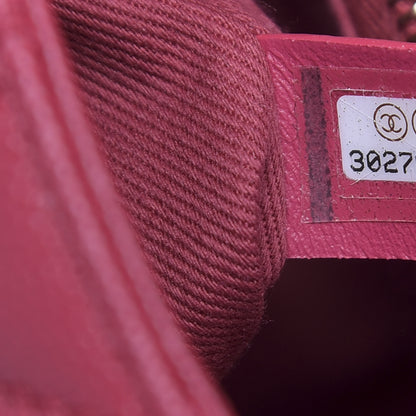 Chanel Caviar Quilted Small Coco Handle Flap Dark Pink 10 of 11