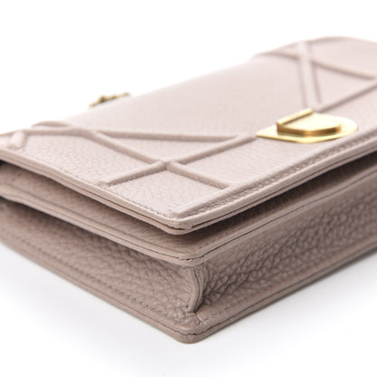 Christian Dior Grained Calfskin Diorama Wallet on Chain Pouch Nude 6 of 12