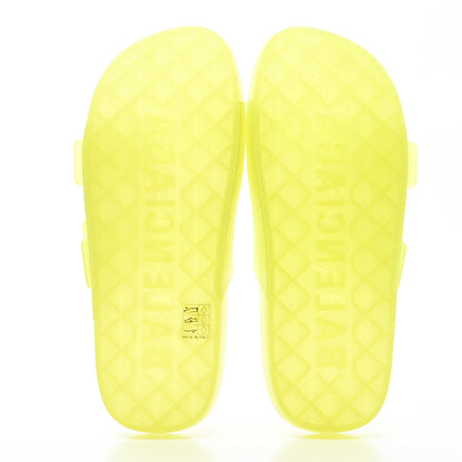 Balenciaga Technical Polyurethane Mallorca Slide Sandals 38 Fluo Yellow 5 of 7