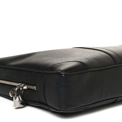 Louis Vuitton Epi Porte-Documents Voyage Briefcase Black 9 of 10