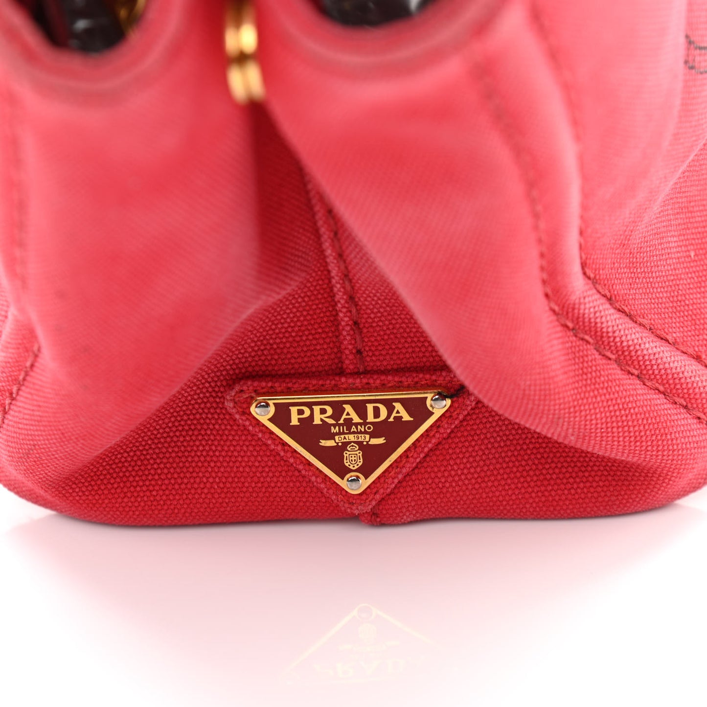 Canapa Small Logo Tote Rosso